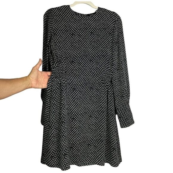 Theory Mini Lucillia Silk Dress, Size 6, Navy/White Print, Elegant Style #NWT - Picture 6 of 15